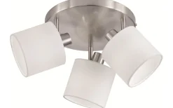 Tommy Spotlight 3-delad E14 borstad stål/vit