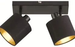 Tommy Spotlight 2-delad E14 matt svart/guld