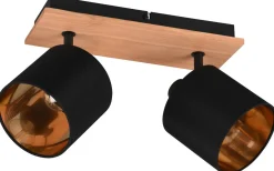 Tommy Spotlight 2-delad E14 trä/matt svart