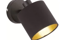 Tommy Spotlight E14 matt svart/guld