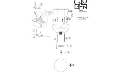 Torrano Vägglampa/Plafond 13cm IP44 Vit