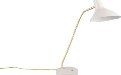 Traveller Skrivbordslampa E27 varmgrå/matt mässing