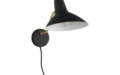 Traveller Vägglampa E27 mattsvart/mattmässing