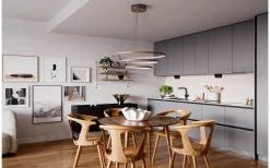 Trione Taklampa LED 80cm Valnöt