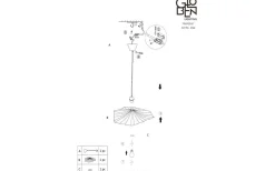 Tropez Taklampa 82cm E27 Natur