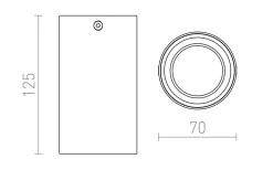 Tuba Takspotlight Matt Vit/Guld