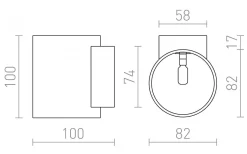 Tuba W Vägglampa Mattvit G9