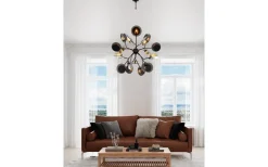 Turno Taklampa 80cm Svart/Guld