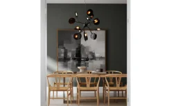 Turno Taklampa 80cm Svart/Guld