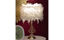 Tutto Bordslampa Fjädrar 54cm Vit