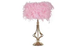 Tutto Bordslampa Fjädrar 54cm Rosa