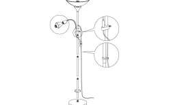 Up 2 Golvlampa 177cm Matt Nickel