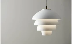 Valencia Taklampa 32cm Vit/Mässing