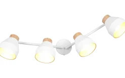 Valentin Spotlight 4-delad E14 matt vit/guld/trä