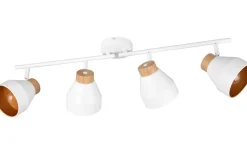 Valentin Spotlight 4-delad E14 matt vit/guld/trä