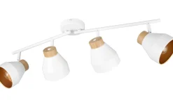 Valentin Spotlight 4-delad E14 matt vit/guld/trä