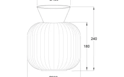 Vanja Plafond 20cm Svart/Rök