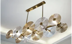 Venedig Taklampa Glas 116cm Guld