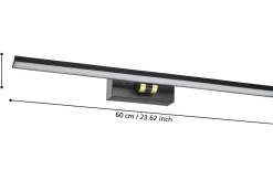 Verdello Spegelbelysning 60cm LED 3000/6500K 5W Svart IP44