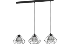 Vernham Taklampa 115cm 3L Svart/Rökfärgad