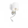 Versina Vägglampa Vit/Krom E27 + 3W LED 25° 3000K