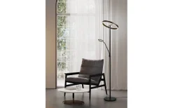 Willis Golvlampa LED med läslampa mattsvart