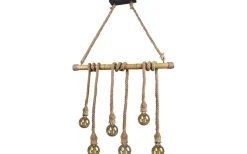 Wilma Takpendel 6xE27 brun/bambu