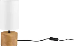 Woody Bordslampa 12cm rund E14 trä/vit