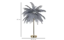 Yoga Bordslampa Palm 60cm Grå/Guld