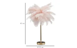 Yoga Bordslampa Palm 55cm Rosa/Guld