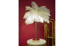 Yoga Bordslampa Palm 55cm Vit/Guld