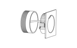 Zarate Vägglampa Infälld LED 3000K 2W Silver