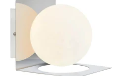 Zenit Vägglampa 1L Krom/Opal IP44