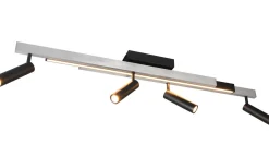 Zeno Spotlight LED 4-delat borstat aluminium/mattsvart