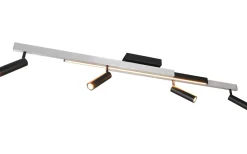 Zeno Spotlight LED 4-delat borstat aluminium/mattsvart