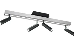 Zeno Spotlight LED 4-delat borstat aluminium/mattsvart
