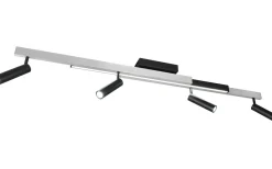 Zeno Spotlight LED 4-delat borstat aluminium/mattsvart