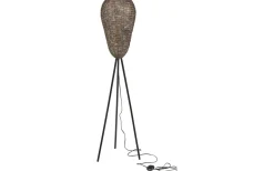 Ziva Golvlampa E27 mattsvart/gammalmässing