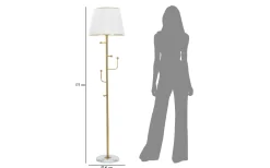 Zodiac Golvlampa Hängare 173cm Guld/Vit